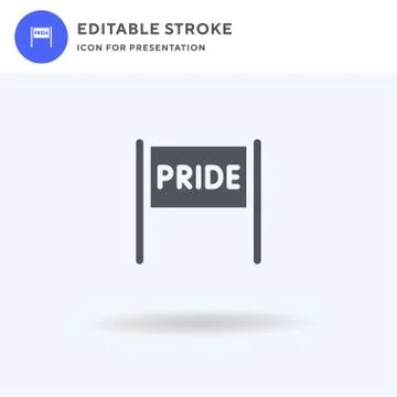 Banner icon vector, filled flat sign, solid pictogram isolated on white, logo Stock Illustration