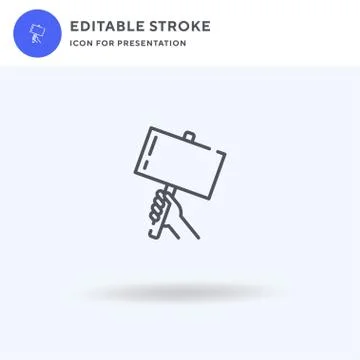 Banner icon vector, filled flat sign, solid pictogram isolated on white, logo Stock Illustration