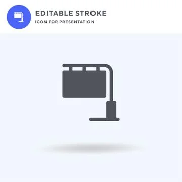 Banner icon vector, filled flat sign, solid pictogram isolated on white, logo Stock Illustration