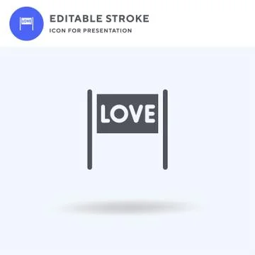 Banner icon vector, filled flat sign, solid pictogram isolated on white, logo Stock Illustration