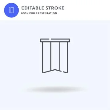 Banner icon vector, filled flat sign, solid pictogram isolated on white, logo Stock Illustration