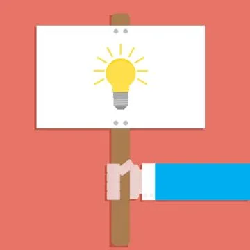 Banner with idea Stock Illustration