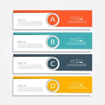 Banner infographic design template. Vector illustration Stock Illustration