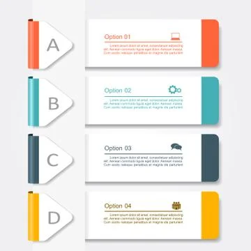Banner infographic design template. Vector illustration Stock Illustration