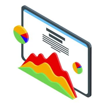 Banner interface icon isometric vector. Marketing software 스톡 일러스트