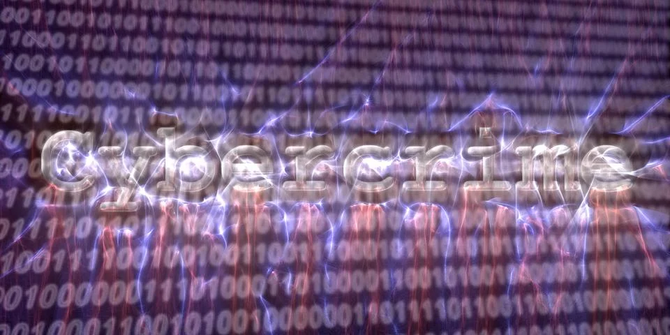 Banner of internet security buzzword text done with kirlian aura photography Stock Illustration