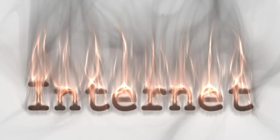 Banner of internet security buzzword text done with kirlian aura photography イラスト素材