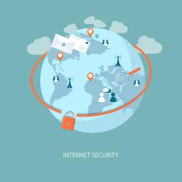 Banner of internet security Stock Illustration