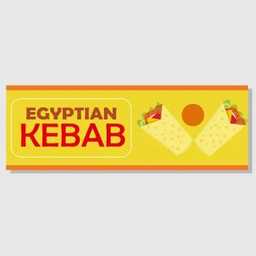 Banner kebab Stock Illustration