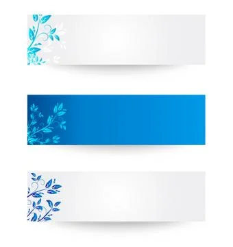 Banner with leaves Stock Illustration