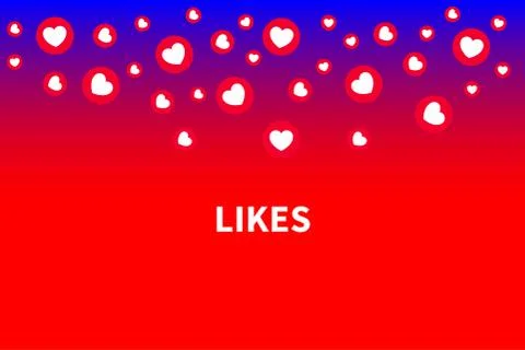 Banner with likes Stock Illustration