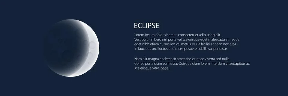 Banner of lunar eclipse Ilustração Stock