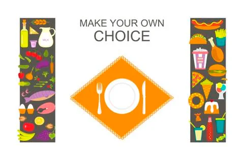 Banner Make your choice Stock Illustration