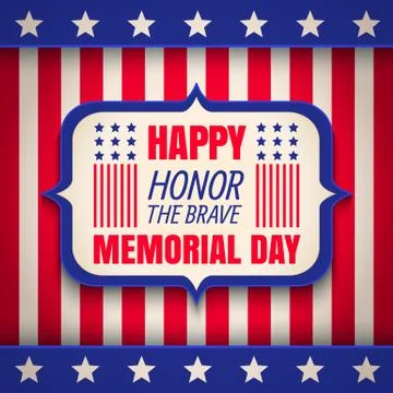 Banner for Memorial day. Stock Illustration