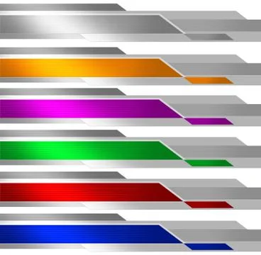 Banner Metalic Multicolor Illustrazione stock