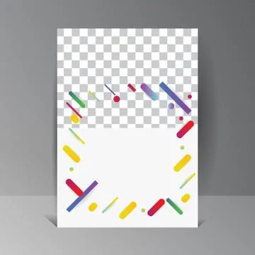 Banner in modern dynamic space design style. Color business card on transpare Stock Illustration