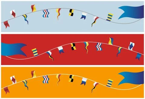 Banner of nautical flags. 스톡 일러스트
