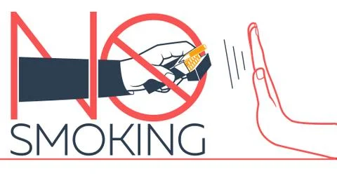Banner  No Smoking Stock Illustration