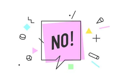 Banner No. Speech bubble, poster Stock Illustration