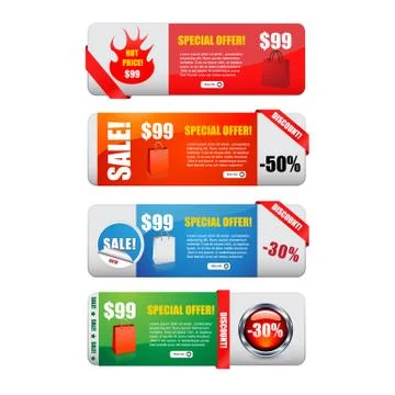 Banner online store Illustrazione stock