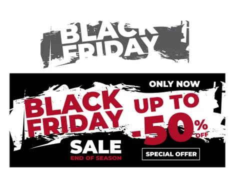Banner or flyer design with Black Friday. Torn Design 스톡 일러스트