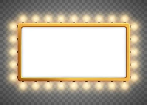 Banner or frame with light bulbs with copy space 스톡 일러스트