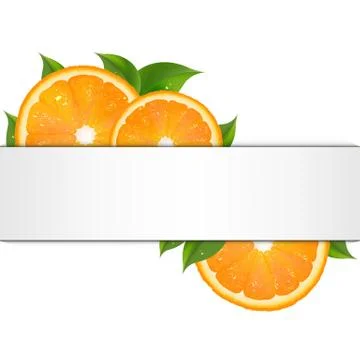 Banner with orange Stock Illustration