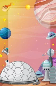 A banner outer space scence background Stock Illustration