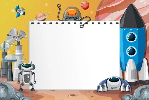 A banner outer space scence background Stock Illustration