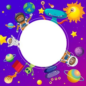 A banner outer space scence background Stock Illustration