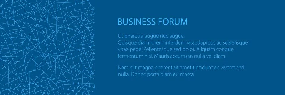 Banner with pattern of random lines Stock Illustration