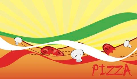 Banner for pizzeria Stock Illustration
