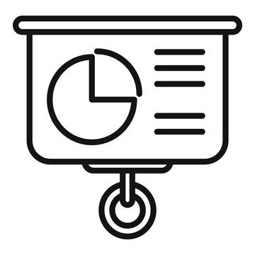 Banner presentation icon outline vector. File folder check Illustrazione stock