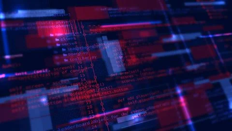 Banner with programming source code Stock Illustration