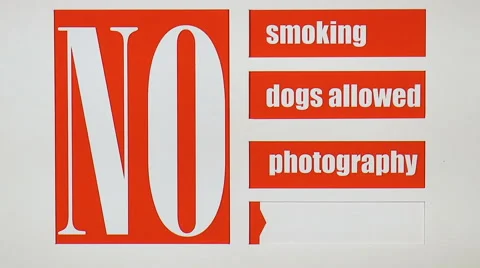 Banner with prohibited acts Stock Footage 68270534