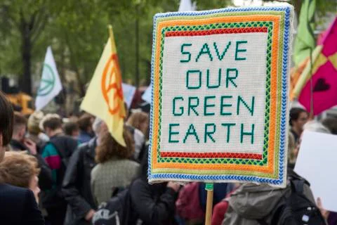 Banner At Protest rally Stock Photos