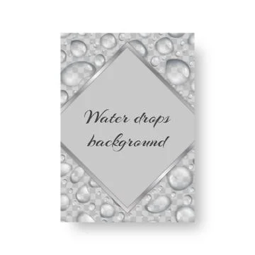 Banner with rain drops Stock Illustration