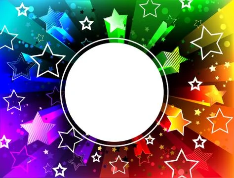 Banner on rainbow background Stock Illustration