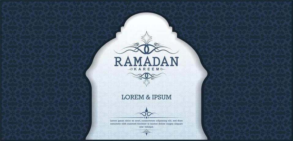 Banner ramadan kareem background. eid mubarak celebration. illustration. Stock Illustration