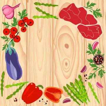 Banner of Raw food Stock Illustration