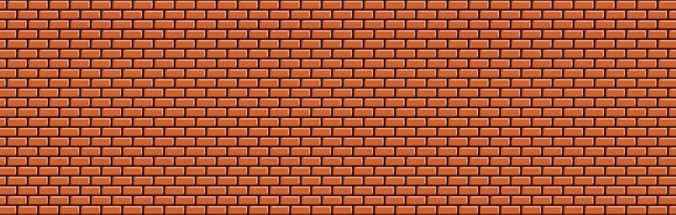 Banner Red Brick Wall Background Stock Illustration