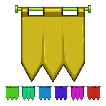 Banner royal flag cartoon vector graphic Stock Illustration