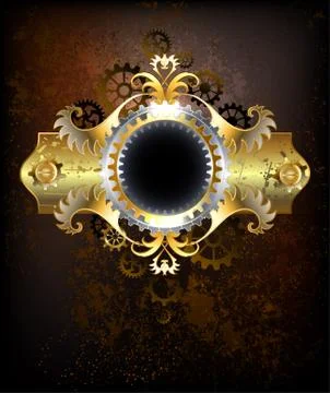 Banner on a rusty background Stock Illustration