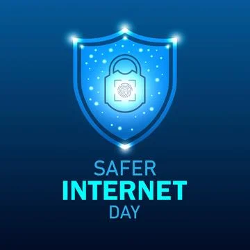 Banner Safer Internet Day Stock Illustration