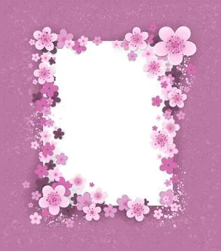 Banner with sakura flowers Stock Illustration