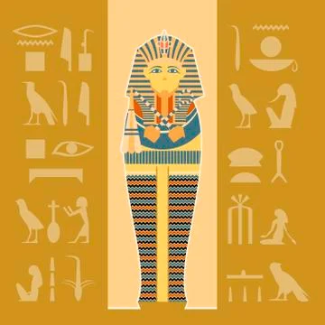 Banner of sarcophagus Stock Illustration