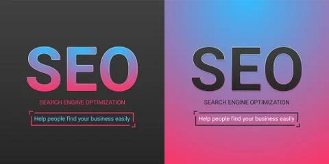Banner of Search Engine Optimization. Vector Stock Illustration