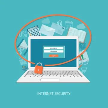 Banner for security center Stock Illustration