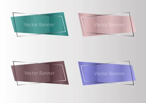 Banner set Stock Illustration