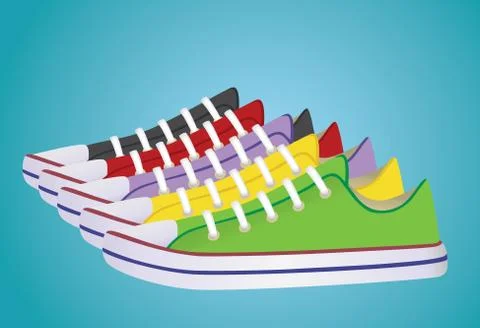 Banner with sneakers Stock Illustration